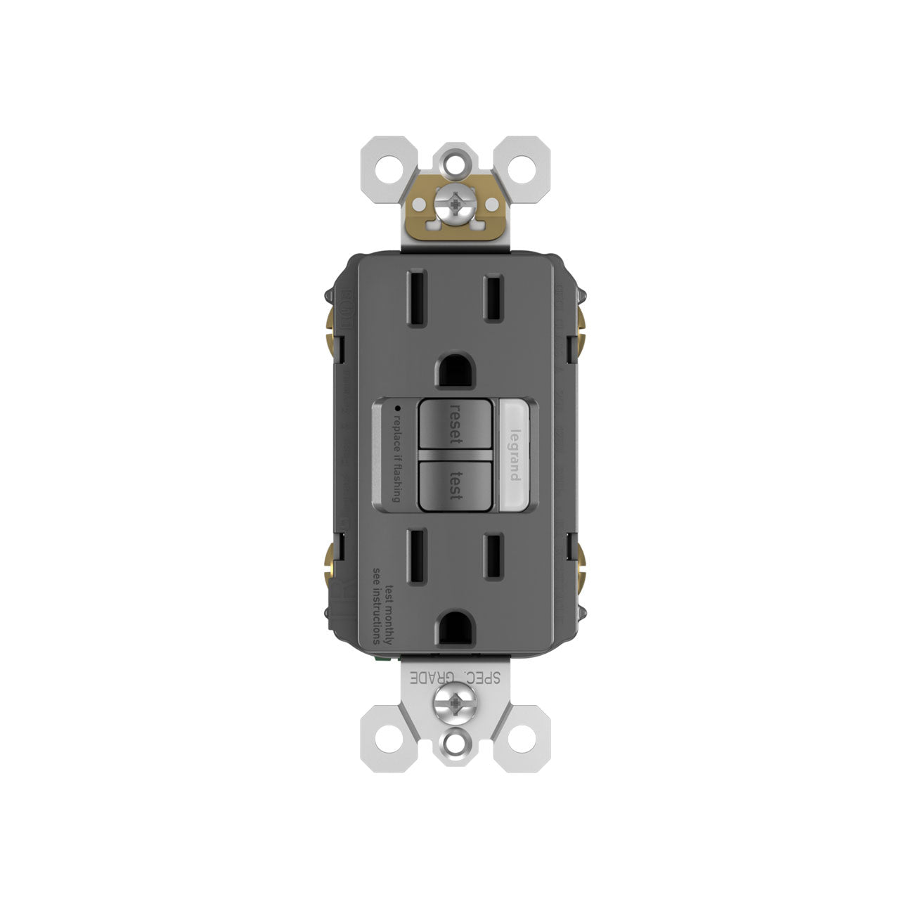 GFCI Receptacle + Nightlight: TR, 15A