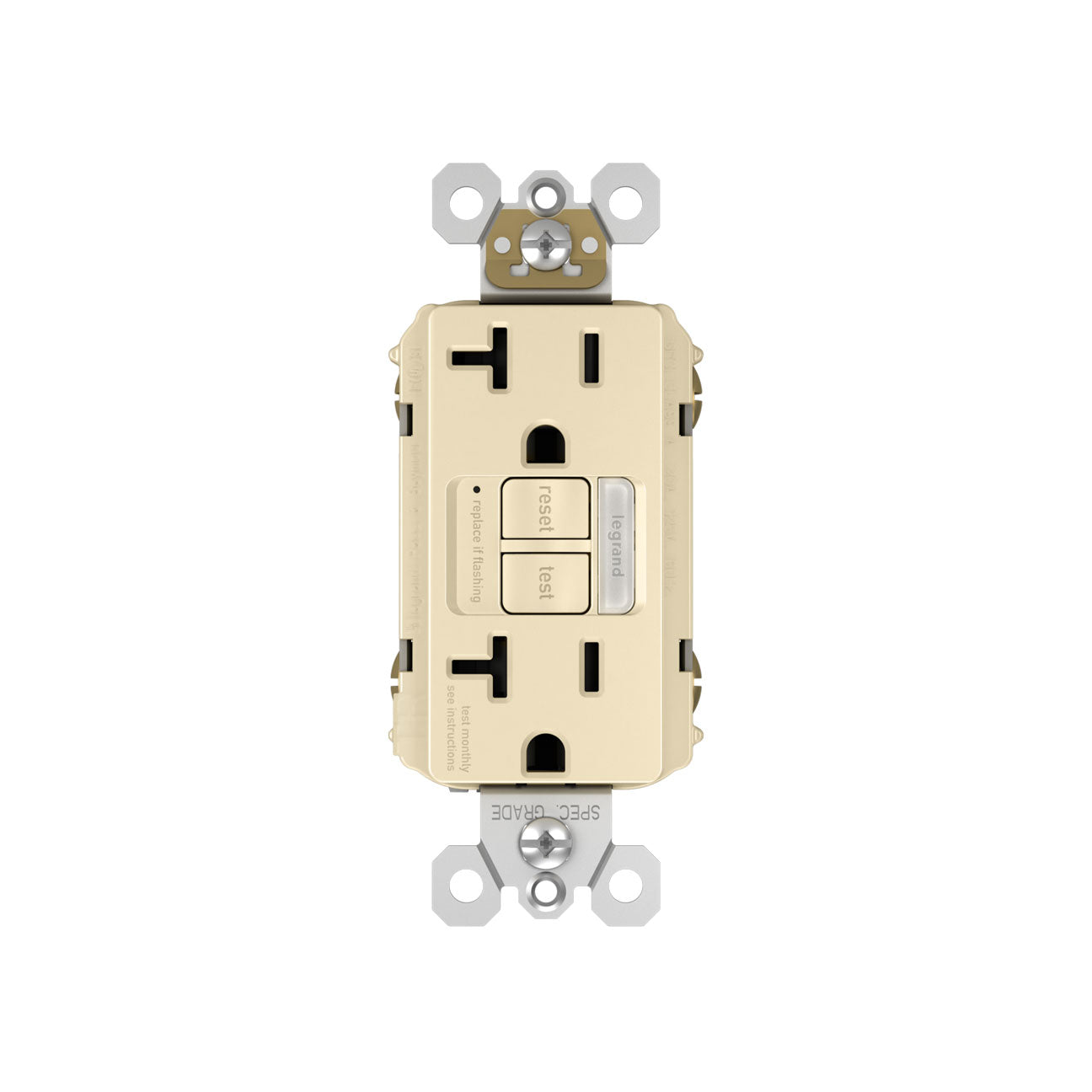 GFCI Receptacle + Nightlight: TR, 20A