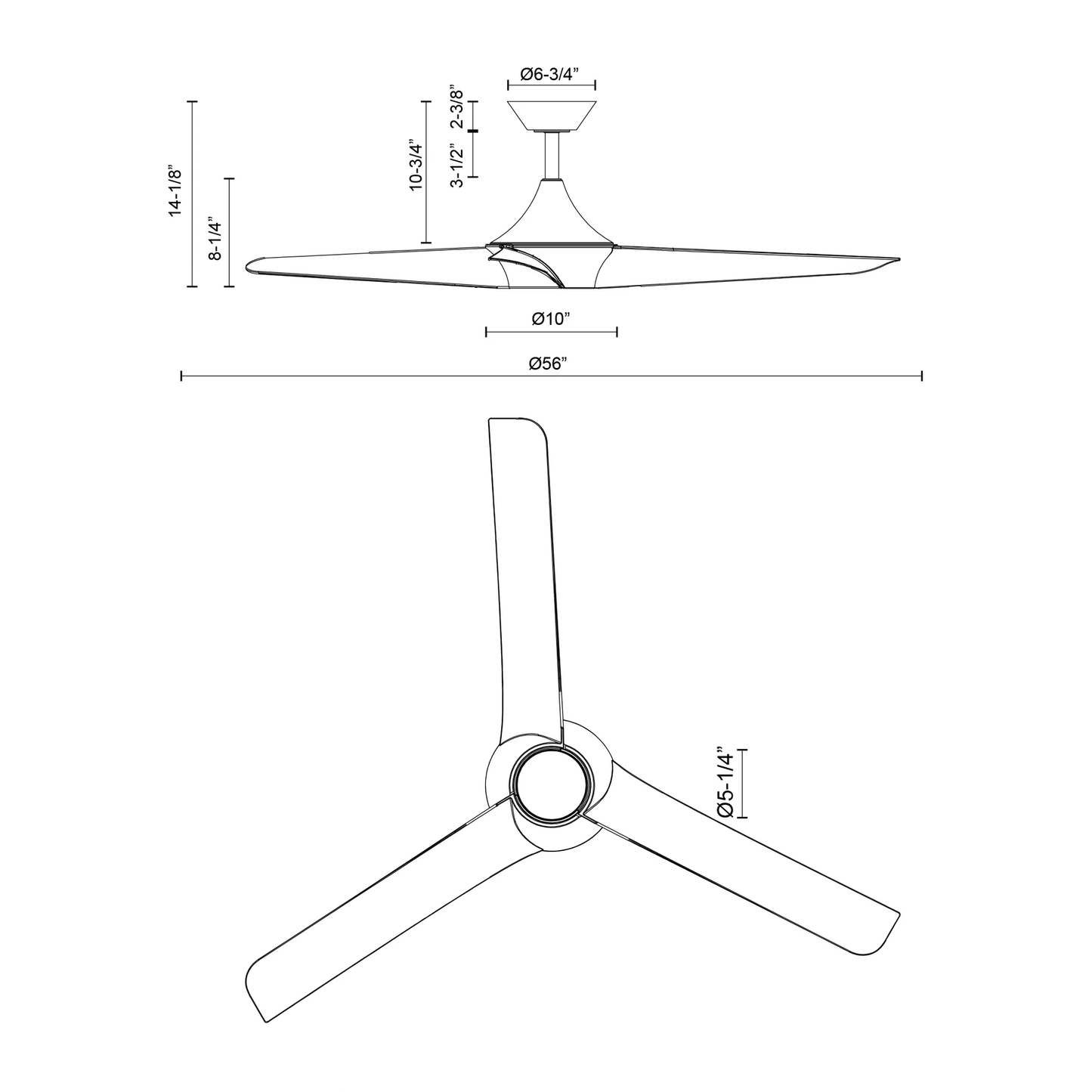 Emiko 56-in Ceiling Fan