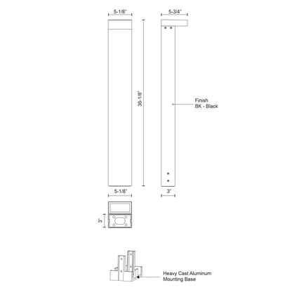 Evans 36-in Bollard