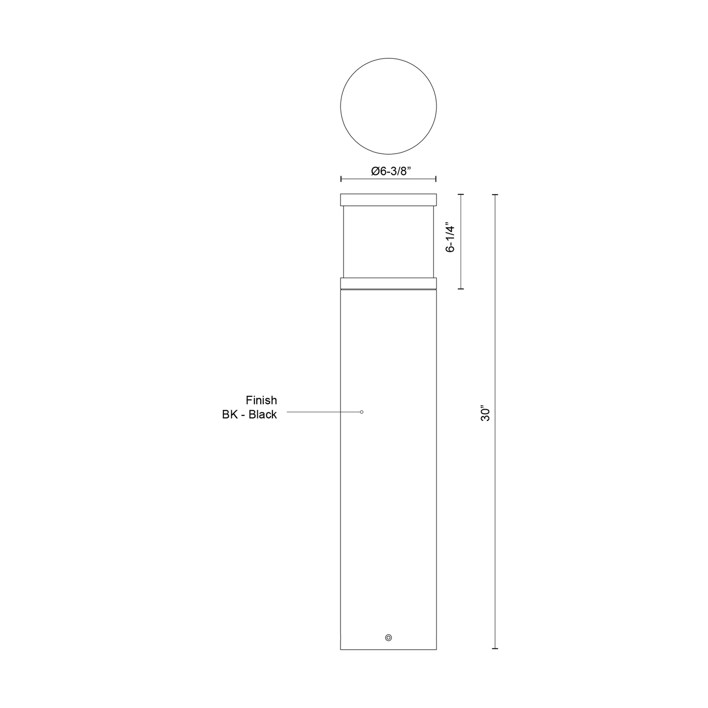 Chadworth 30-in Bollard