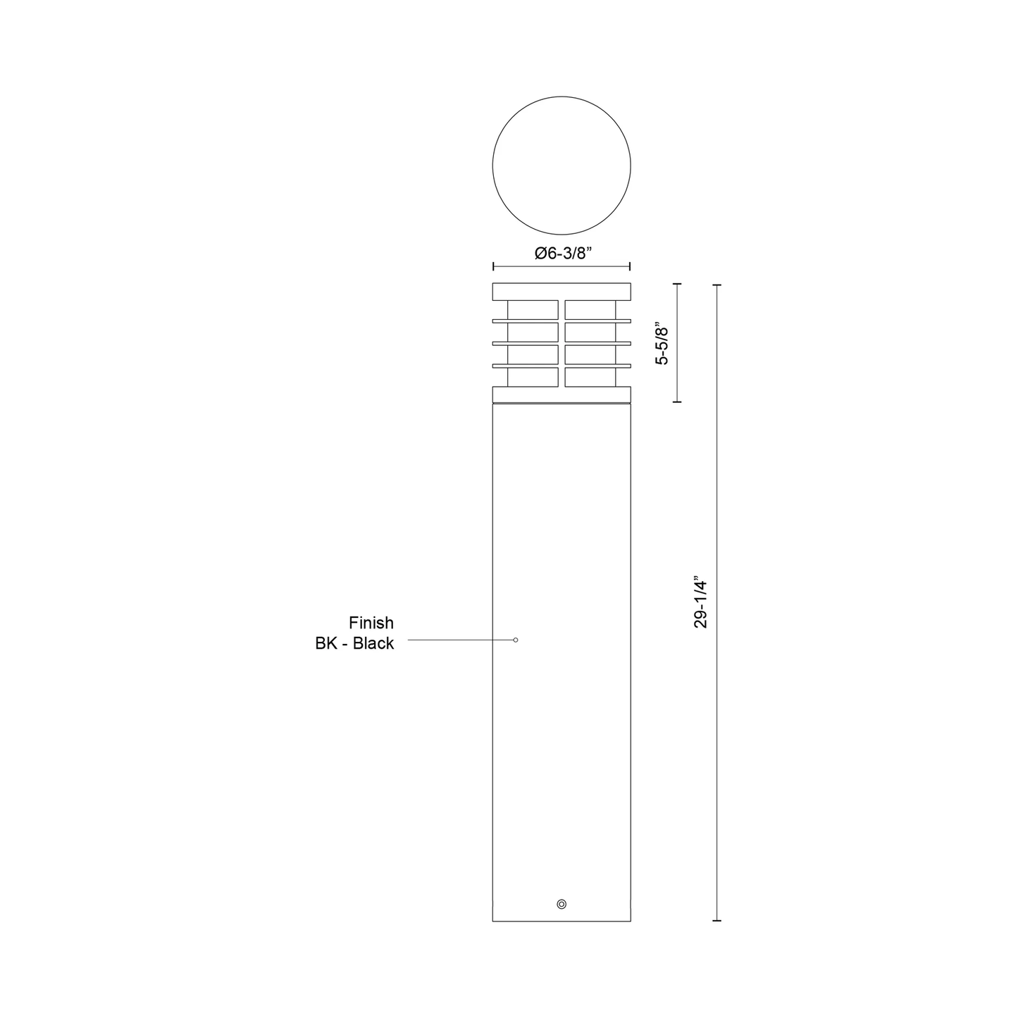 Blaine 29-in Bollard