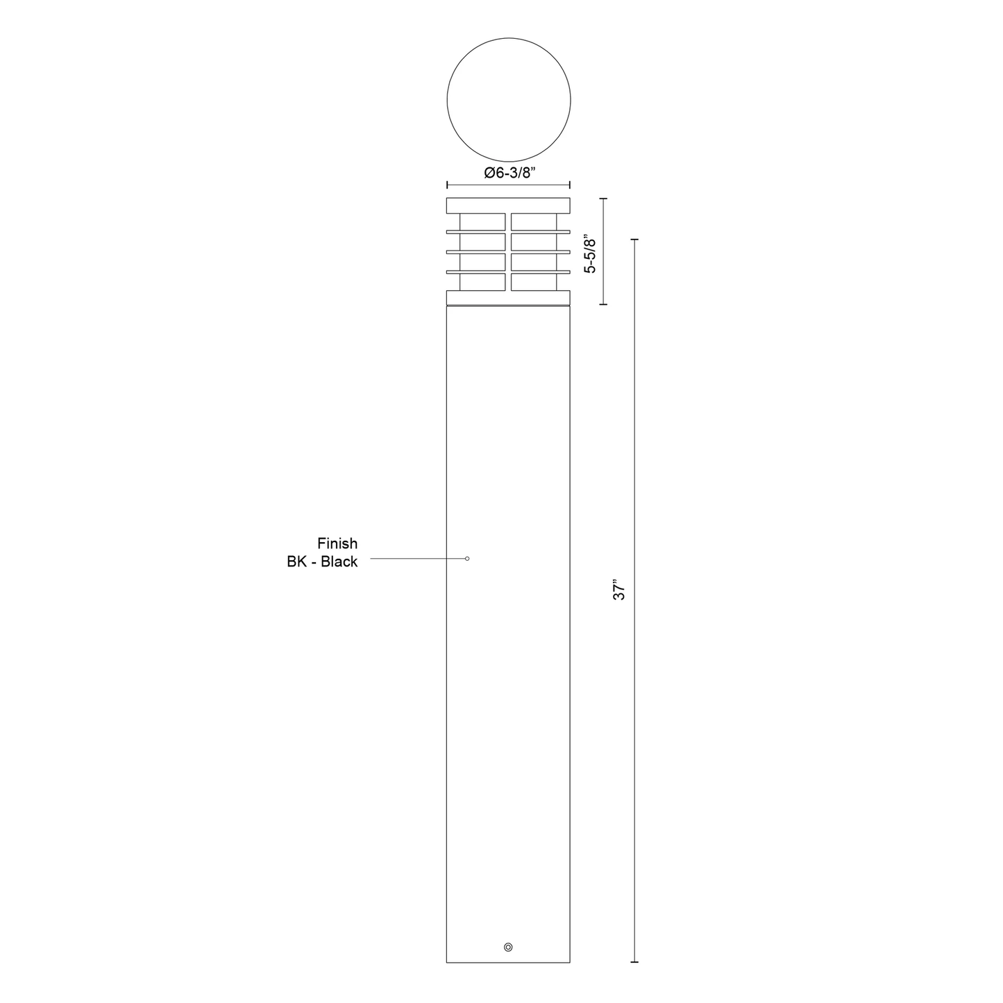 Blaine 37-in Bollard