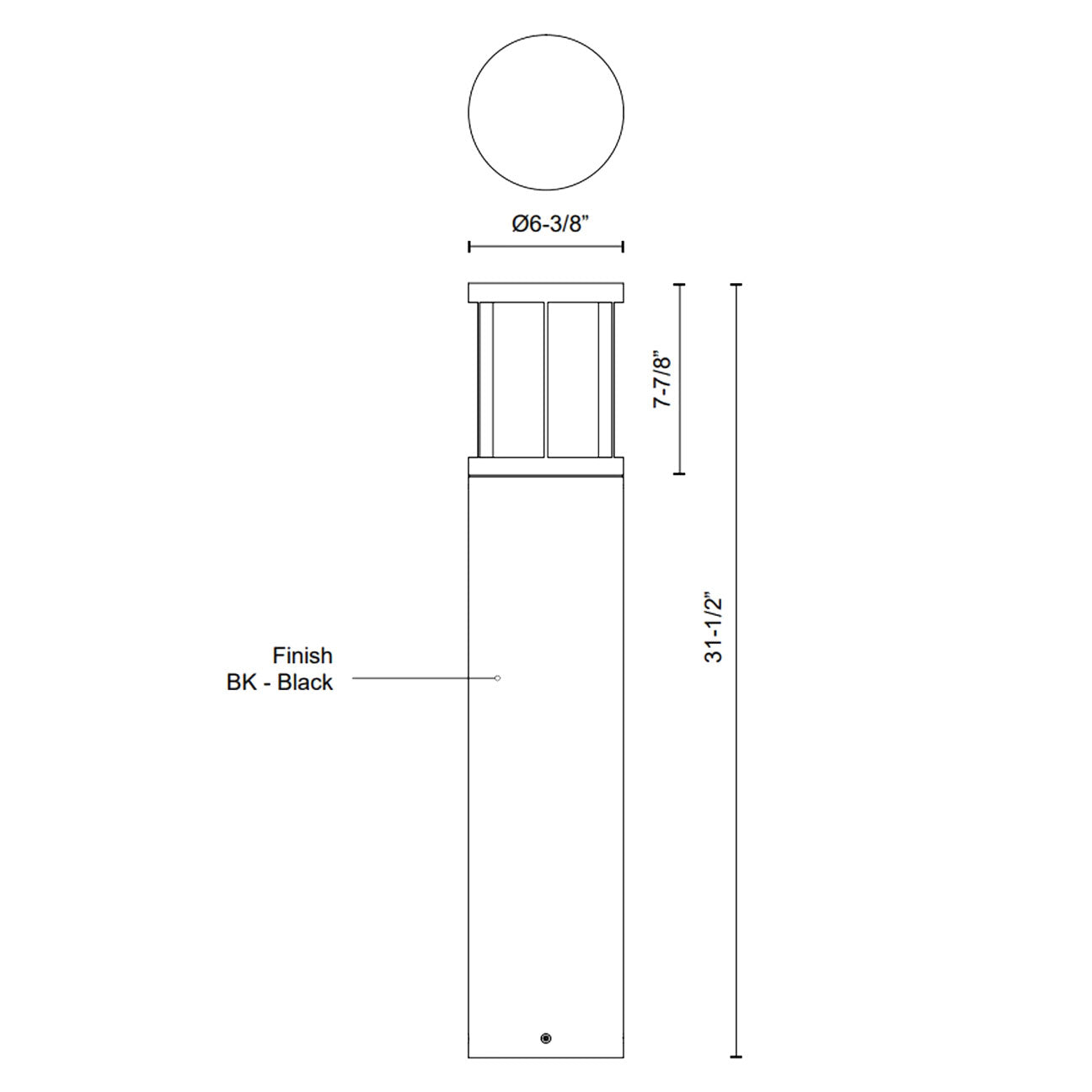 Alden 31-in Bollard