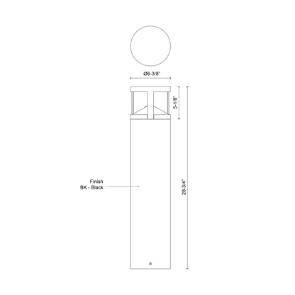 Glen 29-in Bollard