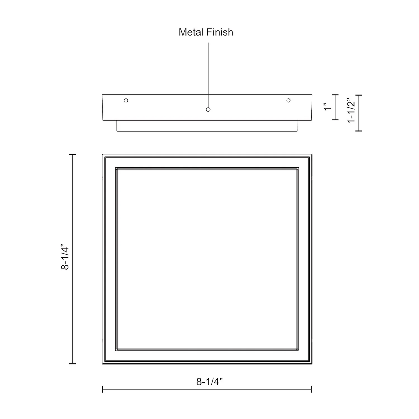 Ridge 8-in Exterior Ceiling