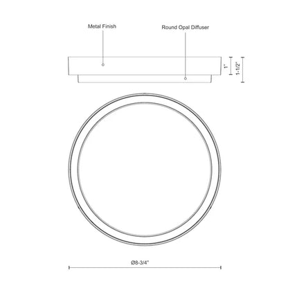 Bailey 8-in Exterior Ceiling