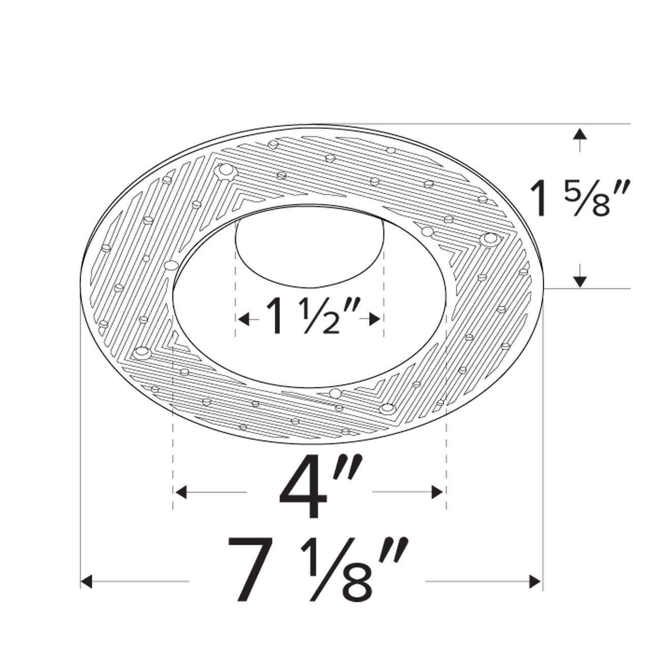 4" Round Trimless Adjustable Trim