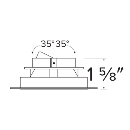 4" Round Trimless Adjustable Trim