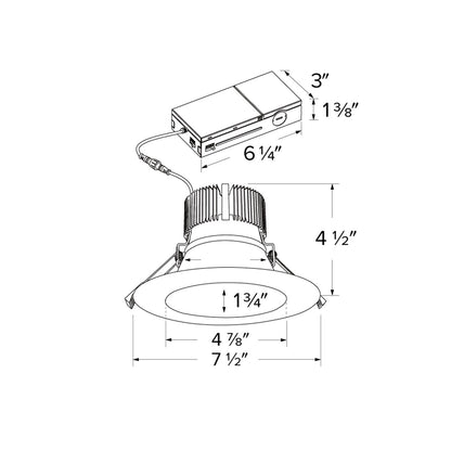 6" LED Round Canless Recessed Downlight