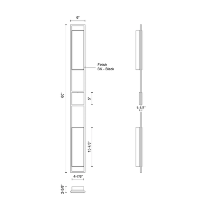 Aspen 60-in Exterior Wall Sconce