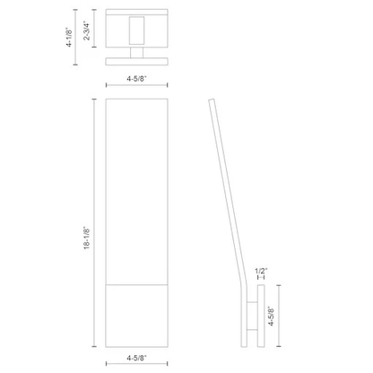 Nevis 18-in Exterior Wall Sconce