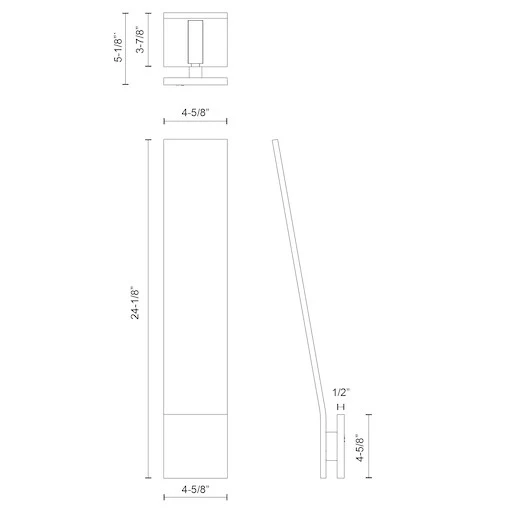 Nevis 24-in Exterior Wall Sconce