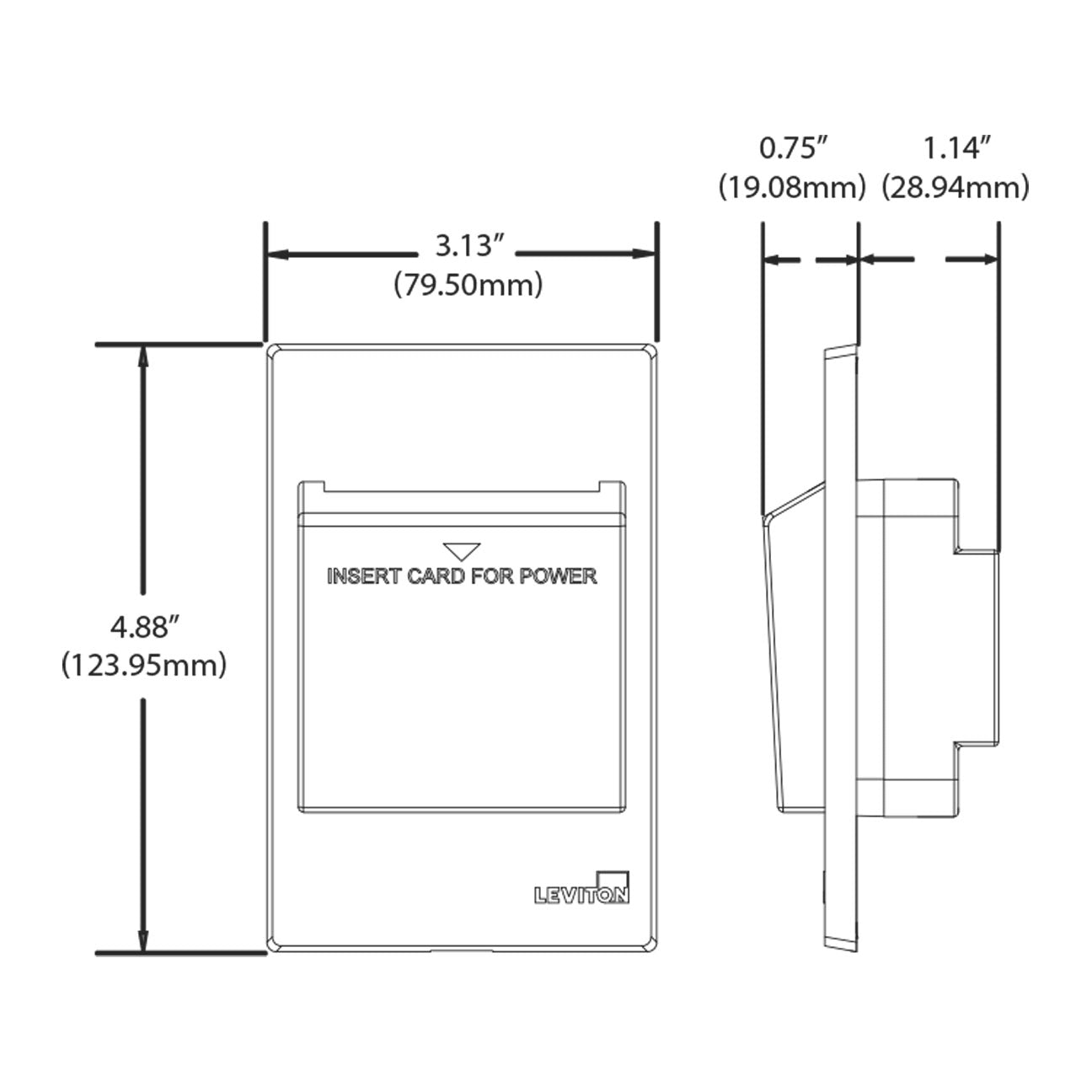 Hospitality Line Voltage KeyCard Switch