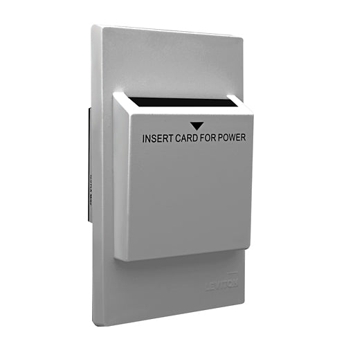 Leviton Captive Card Reader Faceplate, Gray