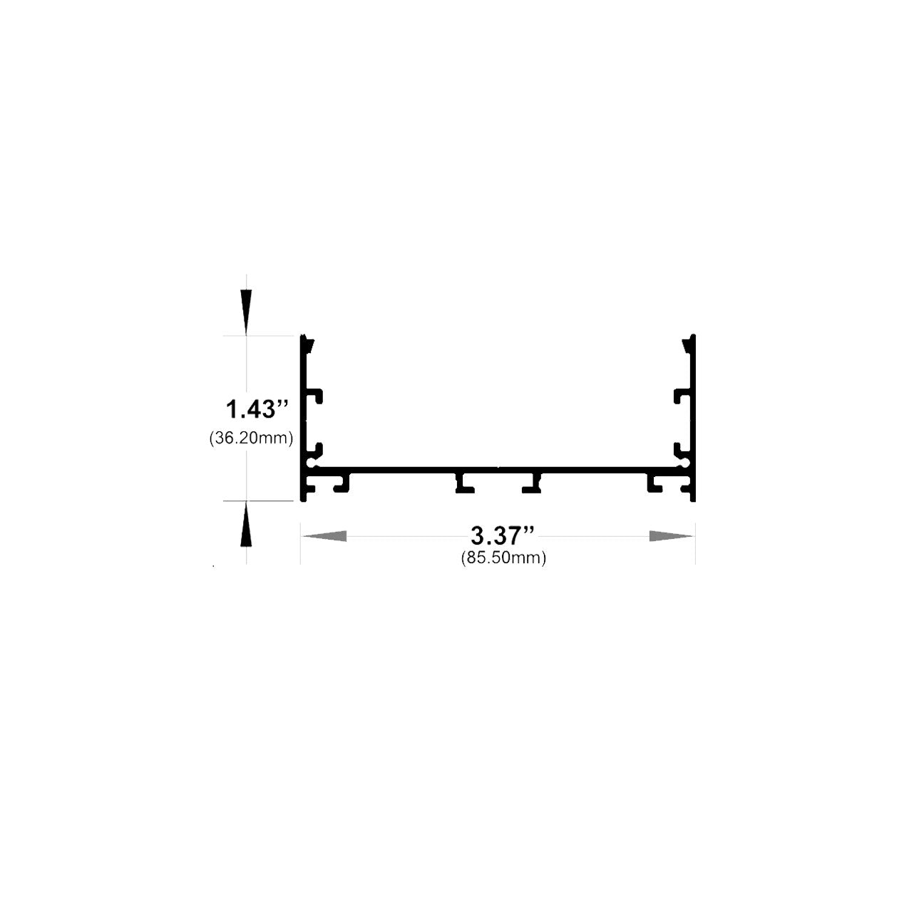 J1080 - Surface or Suspended Mount LED Channel