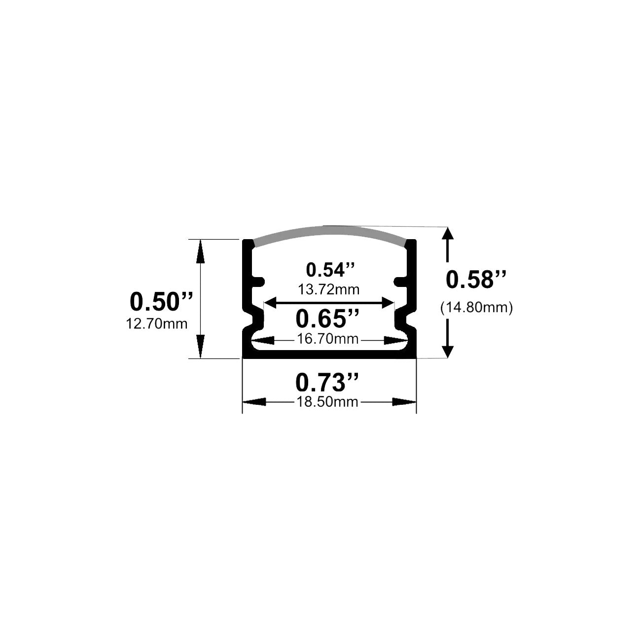 J1961F - Surface Mount LED Channel