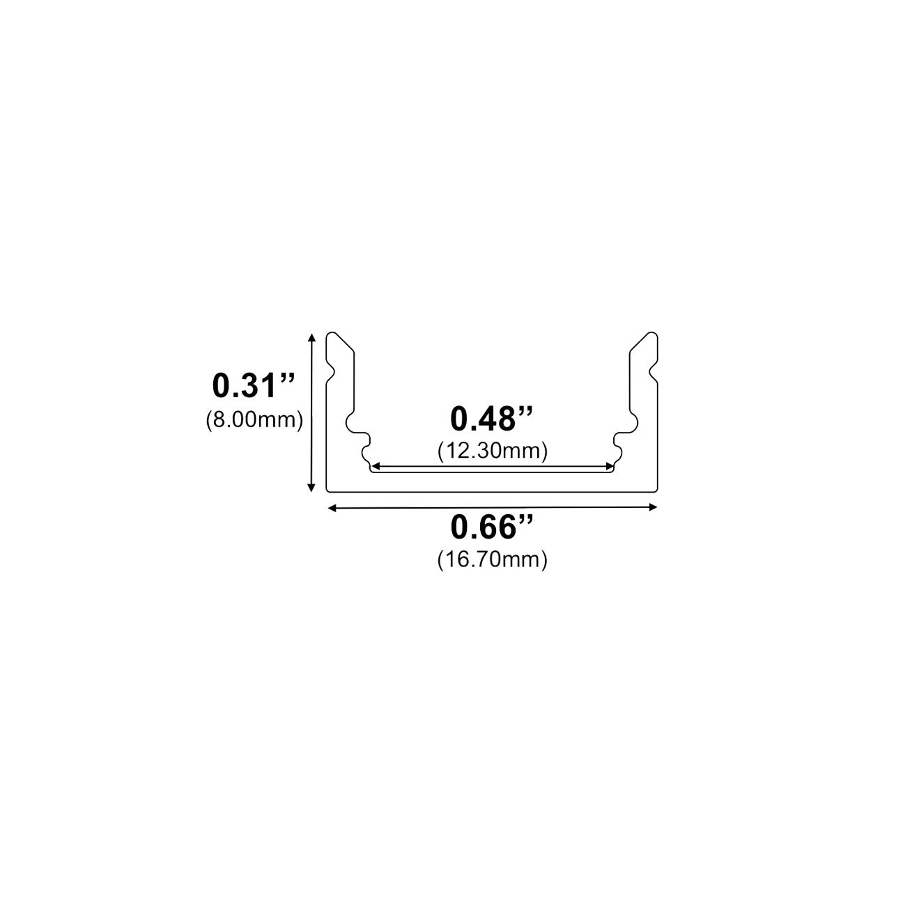 J1971B Surface Mount LED Channel