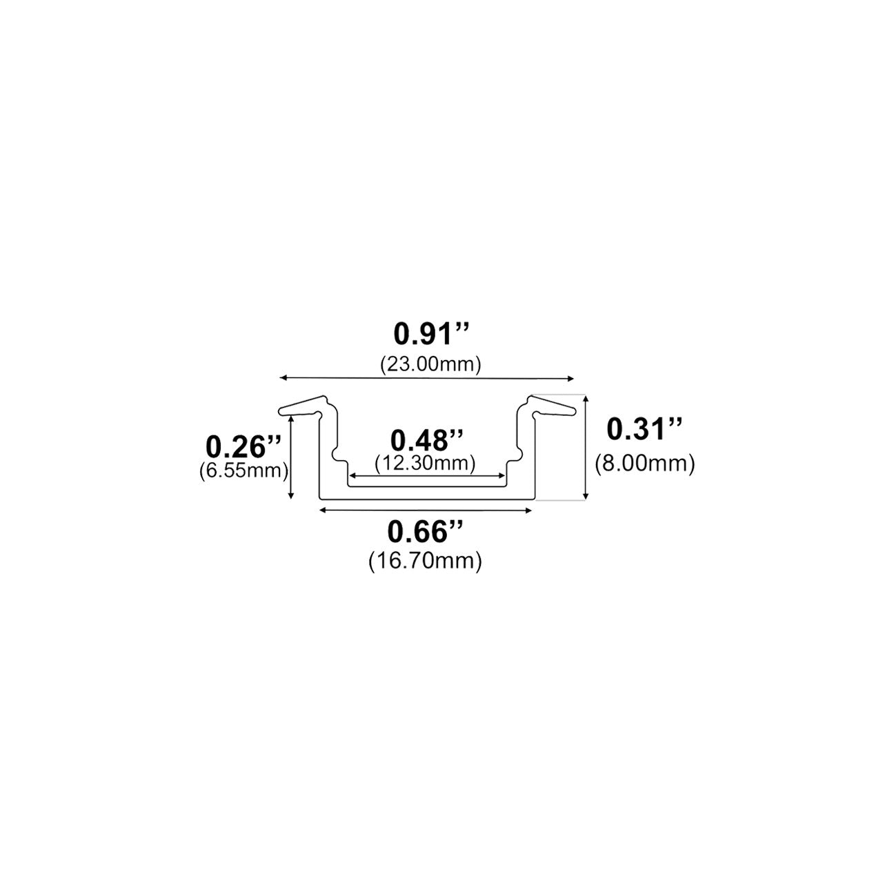 J1972BB - Recessed LED Channel