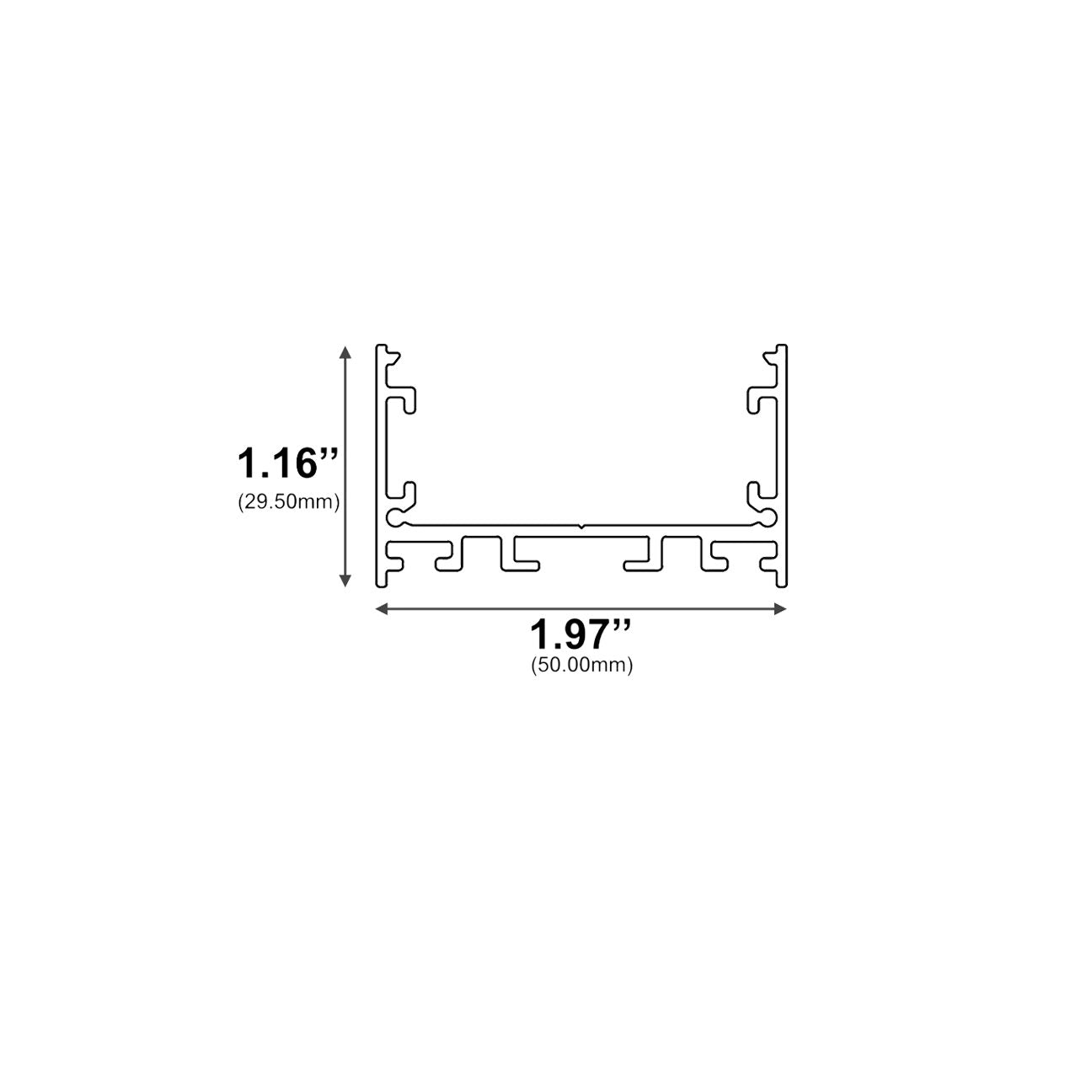 J455B - Surface or Suspended Mount LED Channel