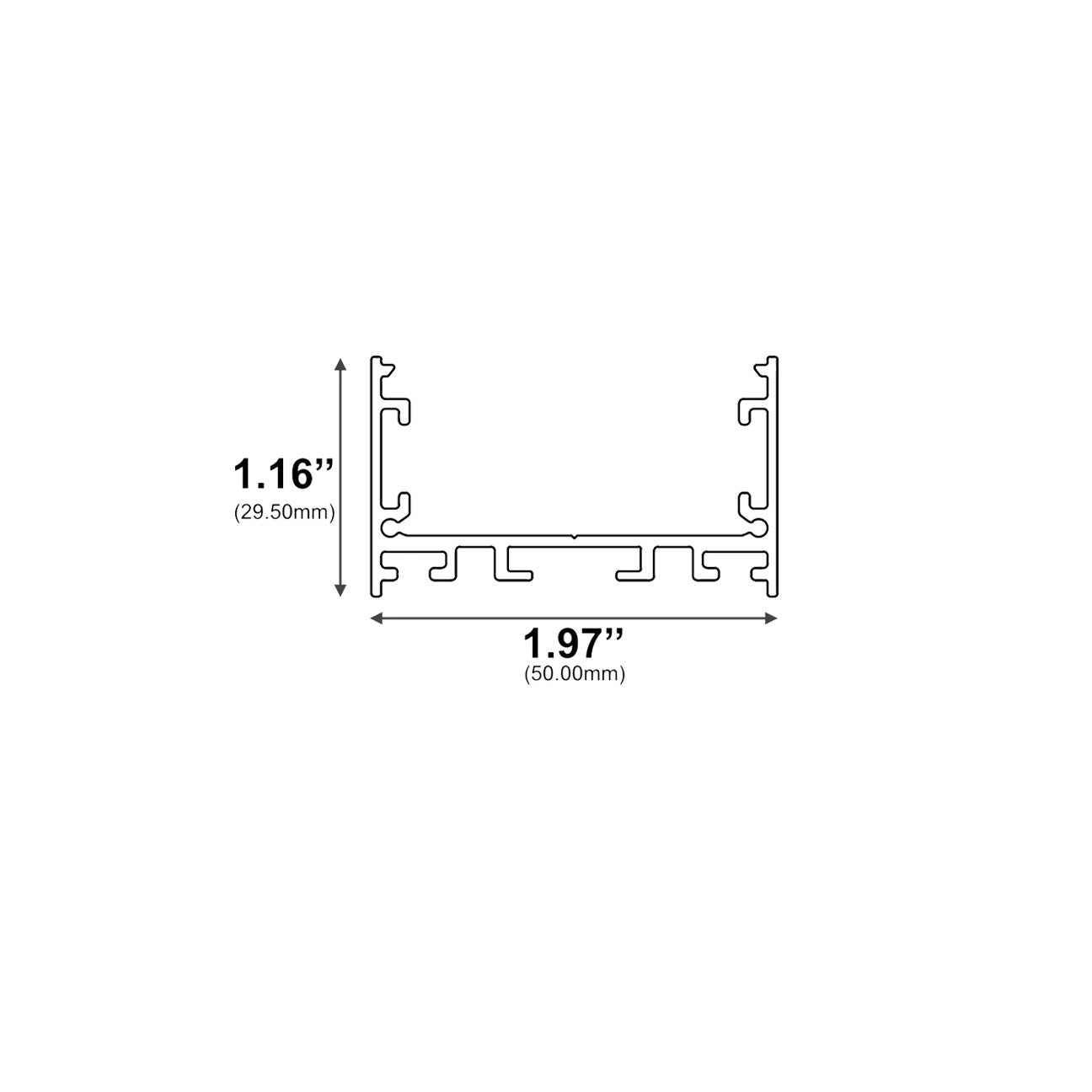 J455 - Surface or Suspended Mount LED Channel