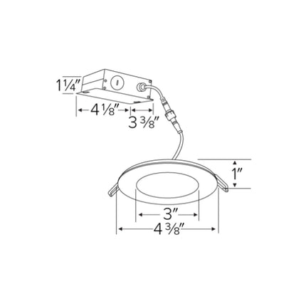 4" LED Round Panel Light with 5-CCT Switch