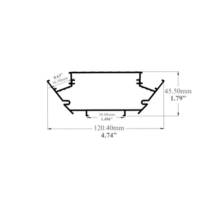 J533 - Surface or Suspended Mount LED Channel