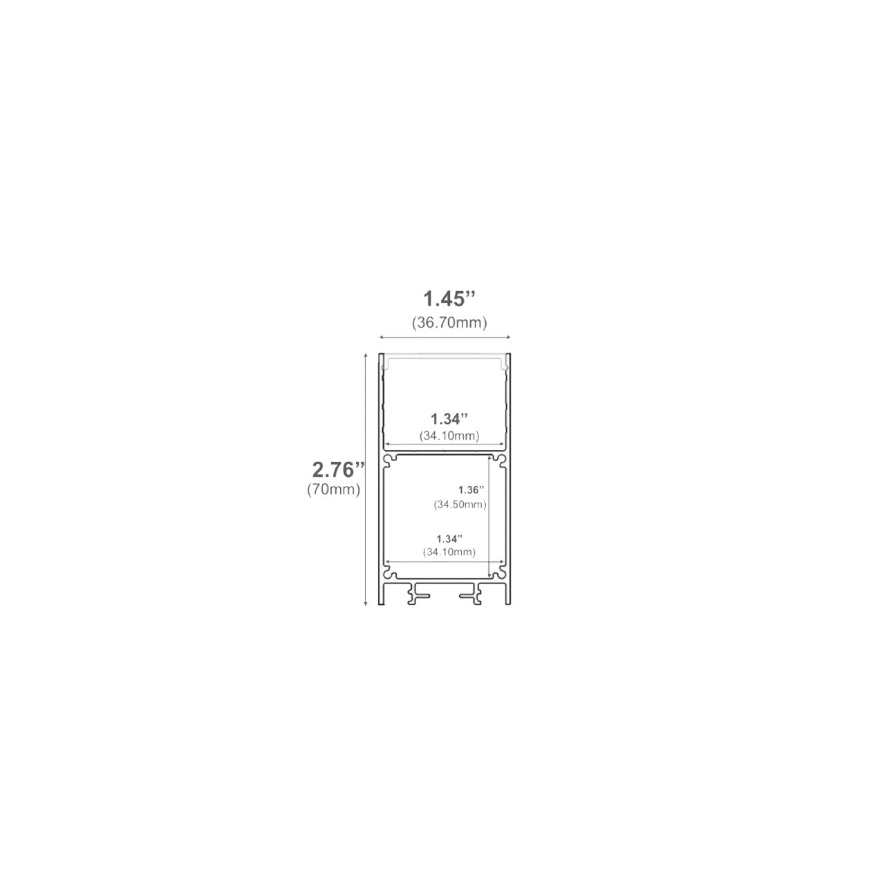 J535 - Surface or Suspended Mount LED Channel