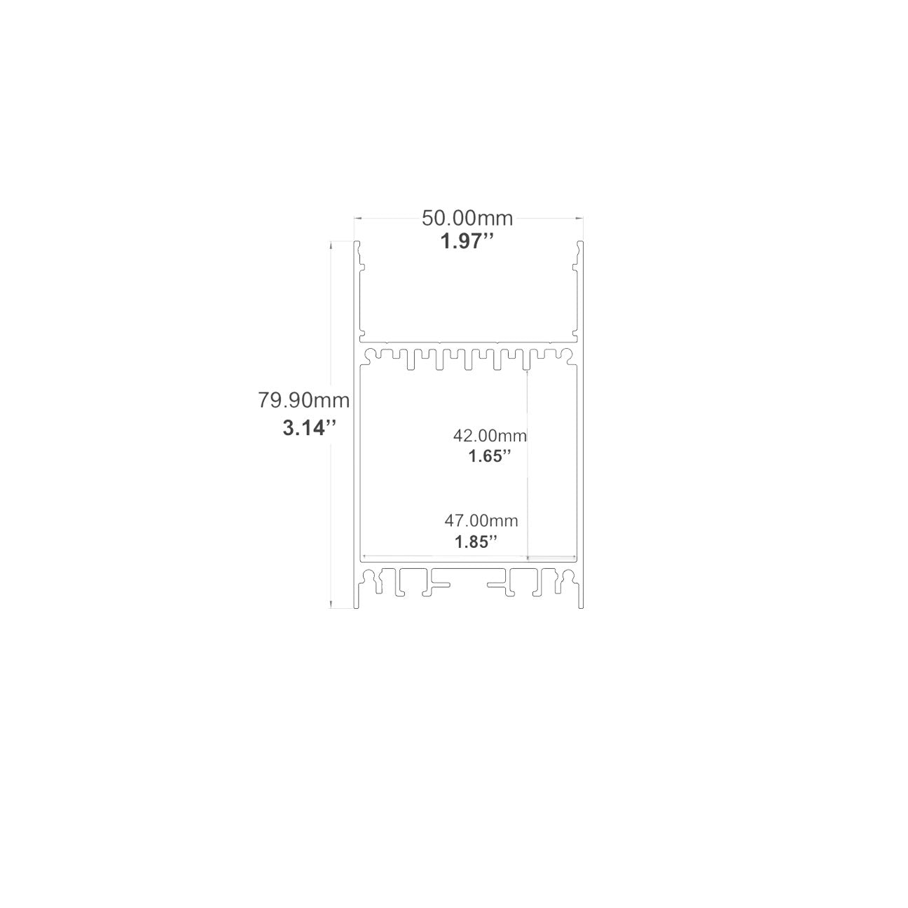 J560 - Surface or Suspended Mount LED Channel