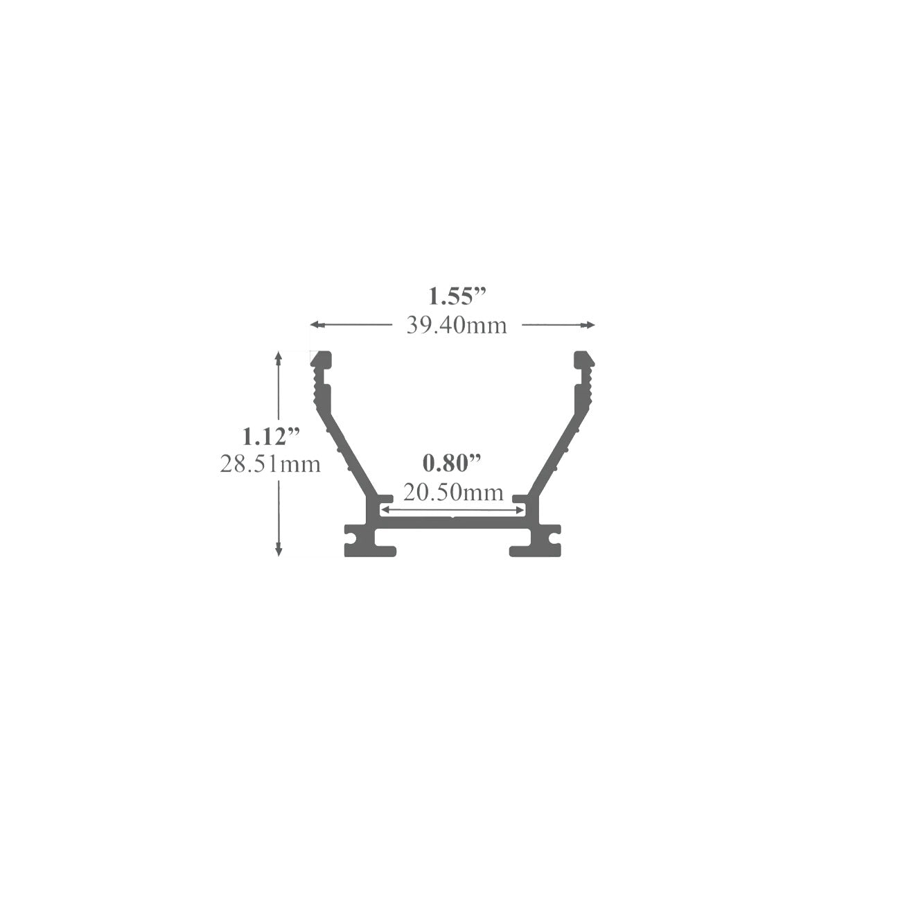 J701 - Surface or Suspended Mount LED Channel