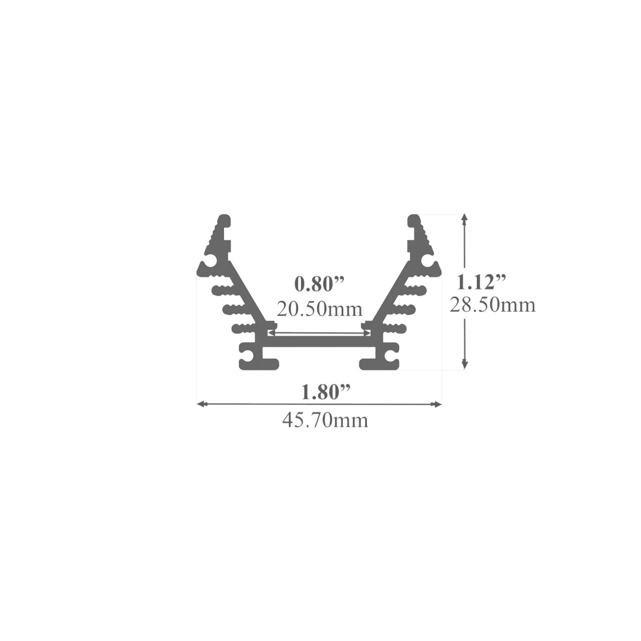 J702 - Surface or Suspended Mount LED Channel