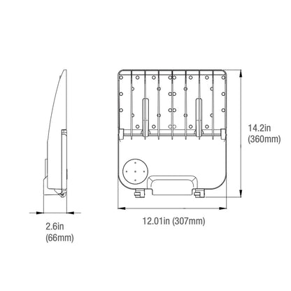 LED Area Light Head - 150W, CCT3