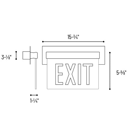 Exit Sign: Recessed Adjustable Edge-Lit