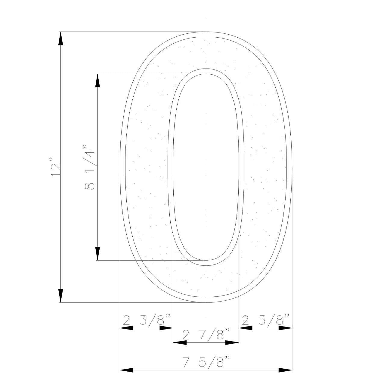 Illuminated Address Number - 0