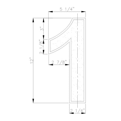 Illuminated Address Number - 1