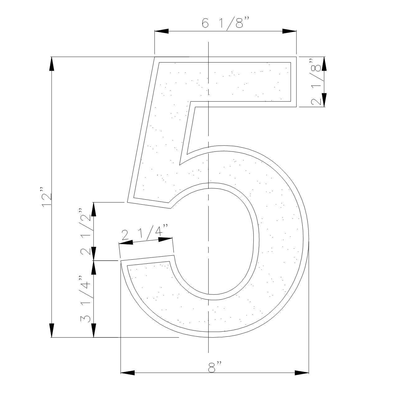 Illuminated Address Number - 5