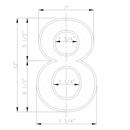 Illuminated Address Number - 8