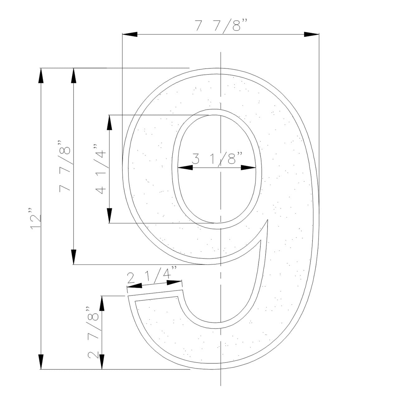 Illuminated Address Number - 9