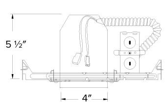 4" 0-10V New Construction Dedicated LED Housing