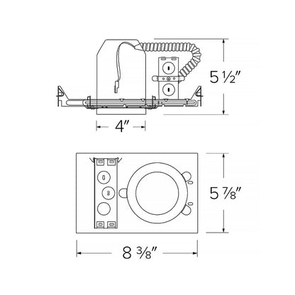 4" New Construction LED Housing Can