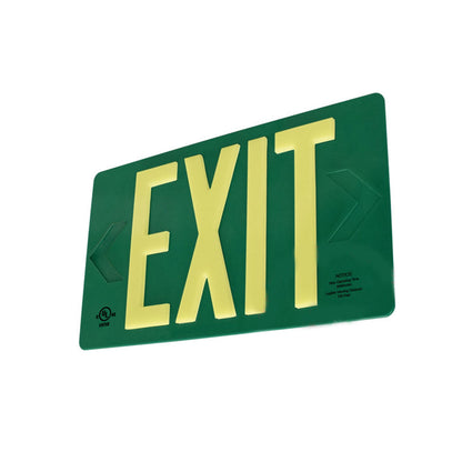 Exit Sign: Thermoplastic Photoluminescent