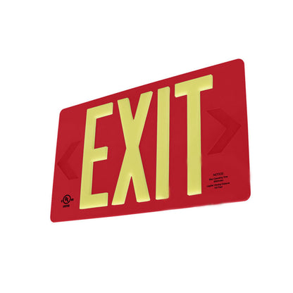 Exit Sign: Thermoplastic Photoluminescent