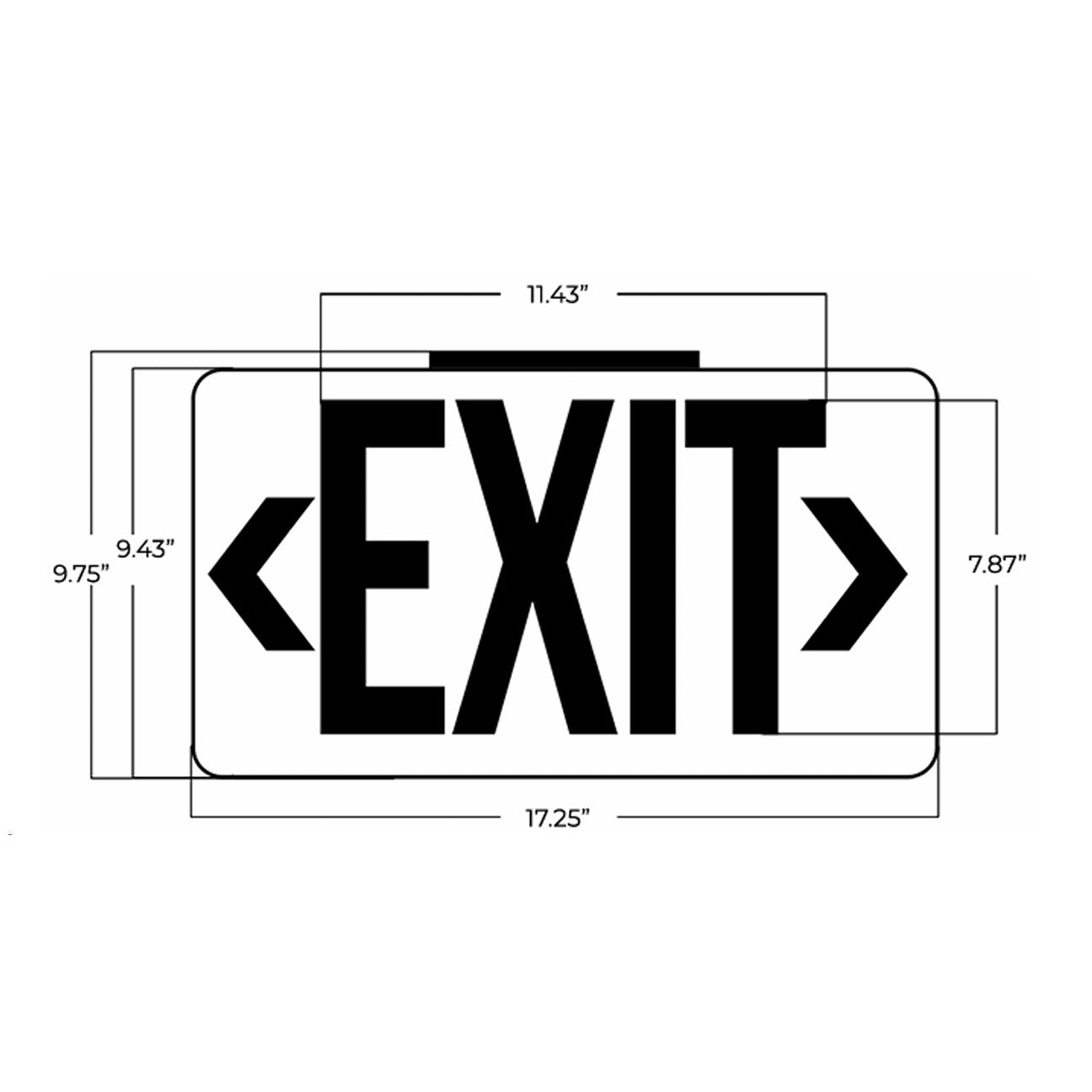 Exit Sign: Thermoplastic Photoluminescent