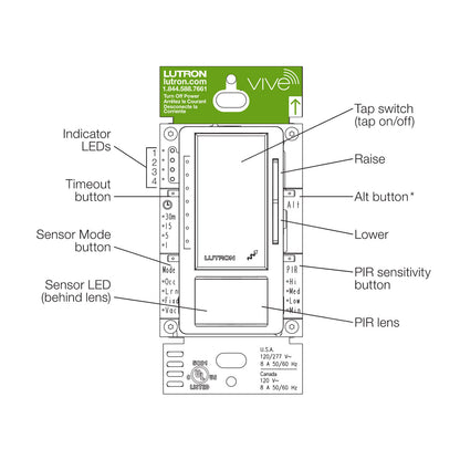 Maestro RF 0-10V Sensor Dimmer