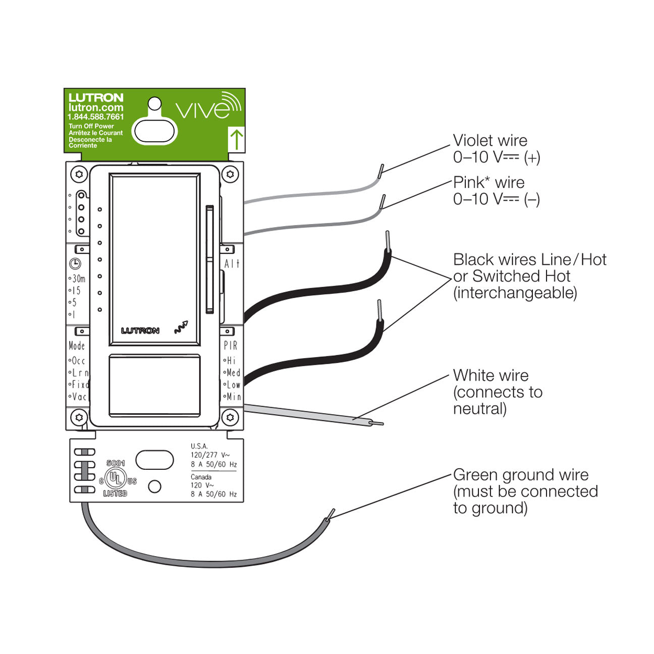 Maestro RF 0-10V Sensor Dimmer