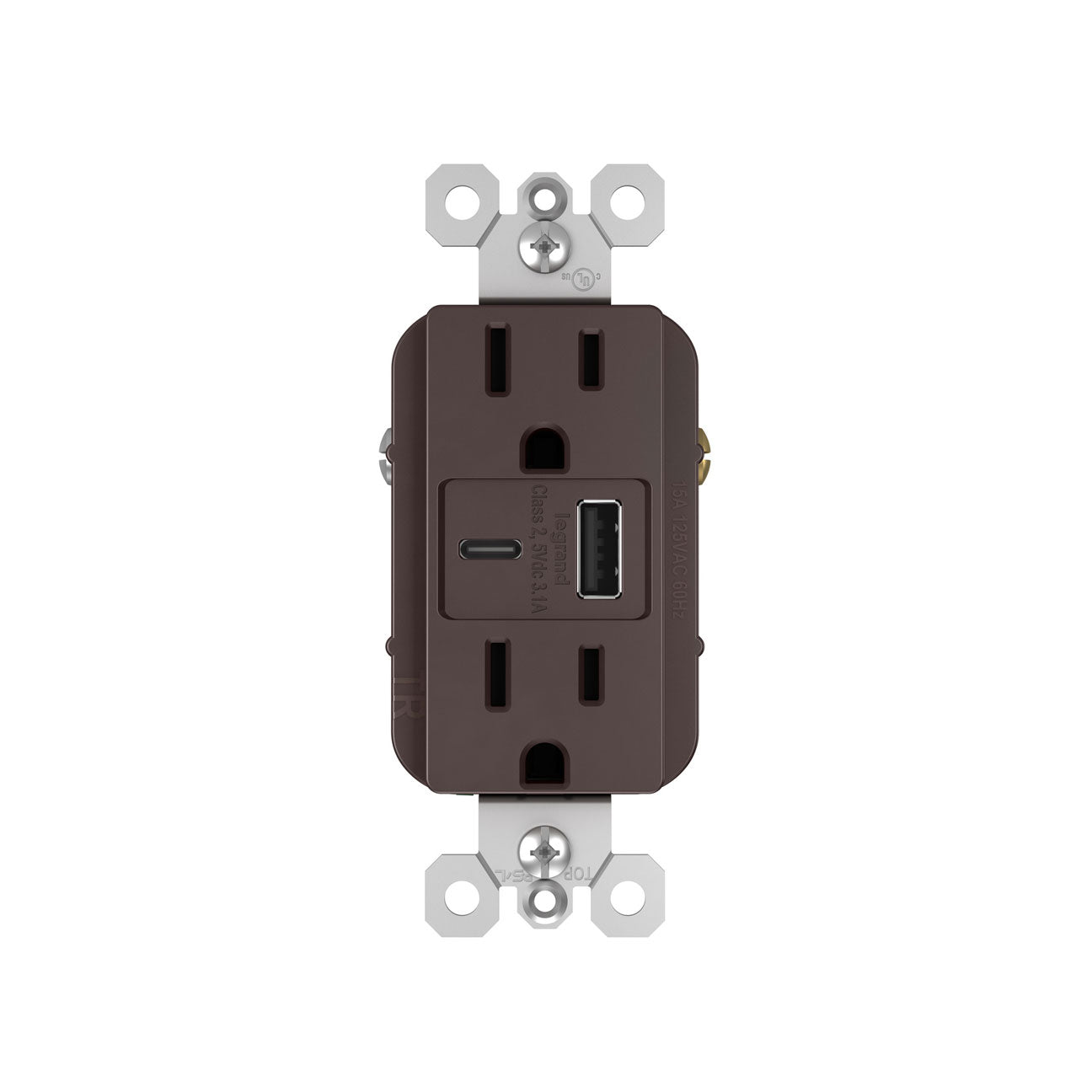 Receptacle: USB Ultra-Fast A/C, TR, 15A