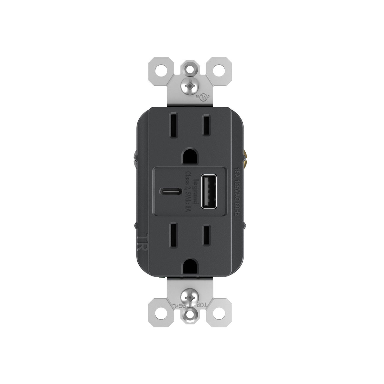 Receptacle: USB Ultra-Fast A/C, TR, 15A