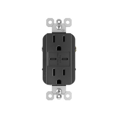 Receptacle: USB C/C, TR, 15A