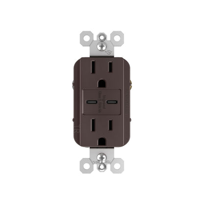 Receptacle: USB C/C, TR, 15A