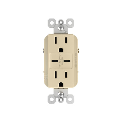 Receptacle: USB C/C, TR, 15A